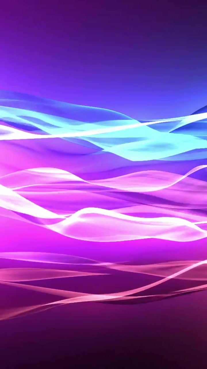 Animation of multicoloured waves of neon pattern background