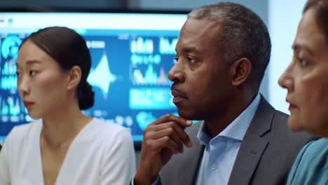 a diverse team analyzing data insights together in a modern office setting focused on strategic planning and decision making in real time.