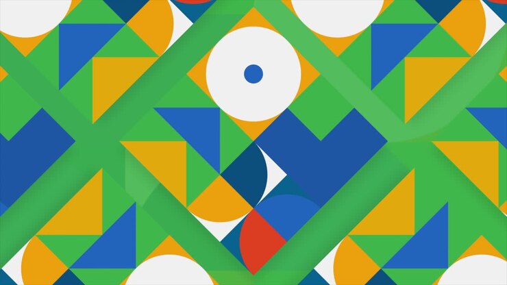 Abstract Geometric Pattern with Colorful Shapes