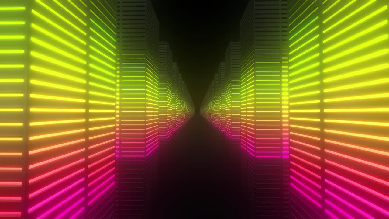 Neon Audio Spectrum Tunnel