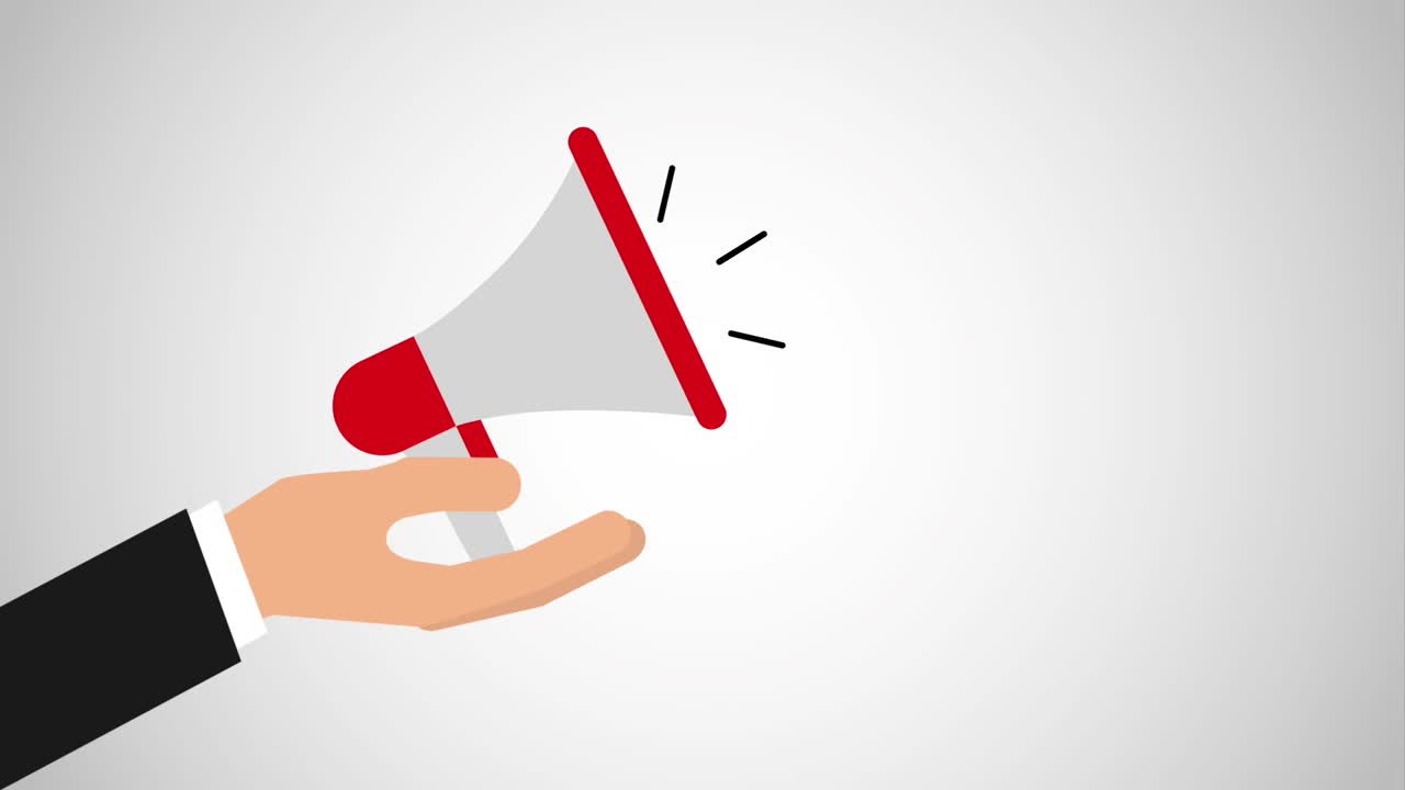 megáfono con sonido en íconos