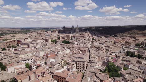 establishing shot of toledo, spain