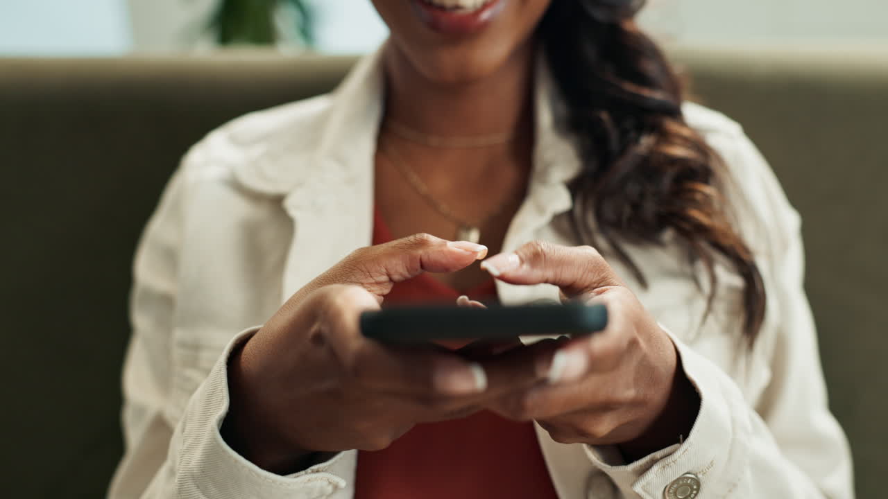 Woman using smartphone
