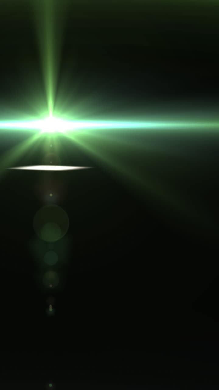 animación de luz brillante verde sobre un fondo negro