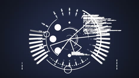 animación del anillo de carga de datos sobre un fondo negro