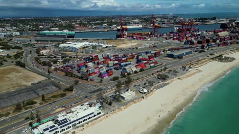 industrial port of perth in western australia at day time