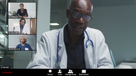 middle aged male doctor delivers bad news during video call