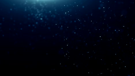 partículas de polvo azul abstracto luz bokeh títulos de movimiento bucle de fondo cinematográfico