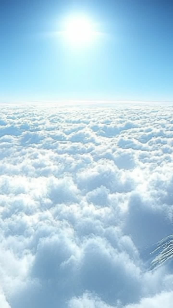 Majestic mountain view above the clouds