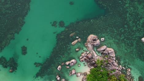 空中景觀 美麗的熱帶藍色海洋