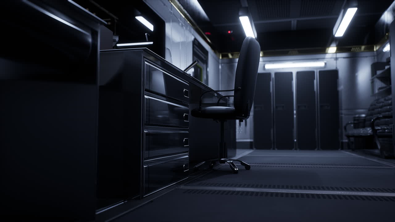 futuristic office and communication network center