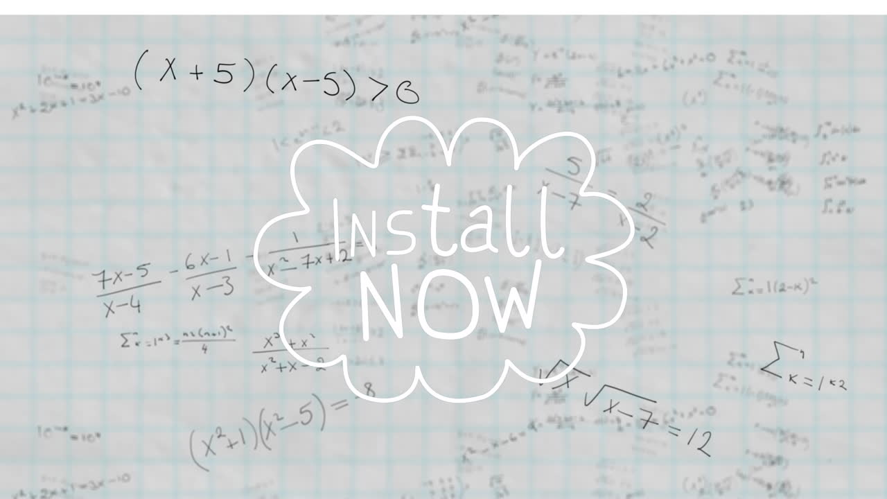 수학 수식과 함께  ⁇  배경에 설치의 애니메이션