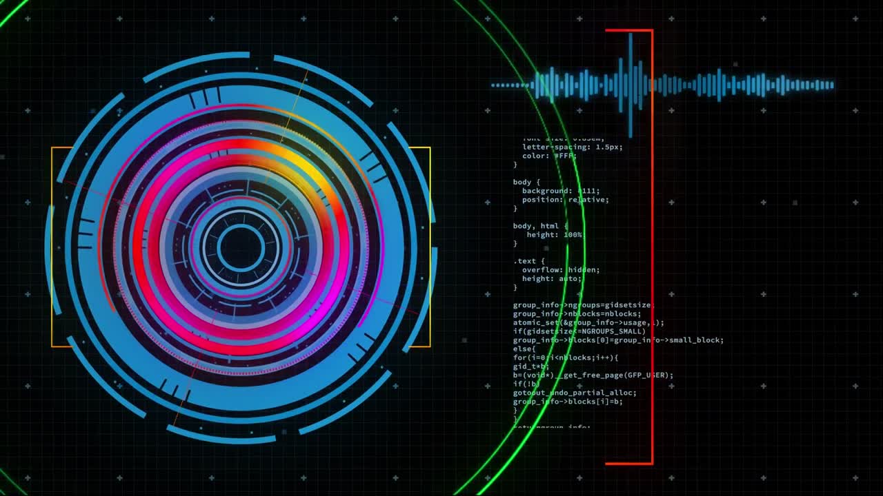 animación del escaneo del alcance y el procesamiento de datos