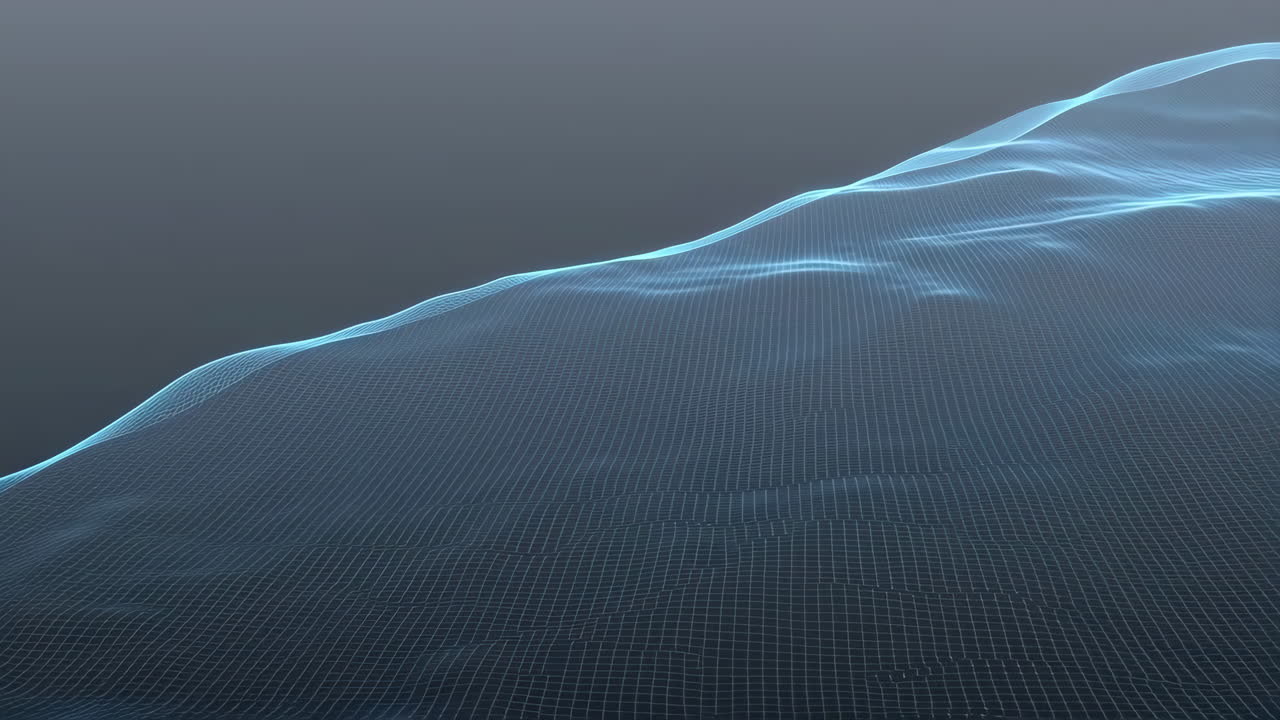 Abstract Digital Grid Landscape