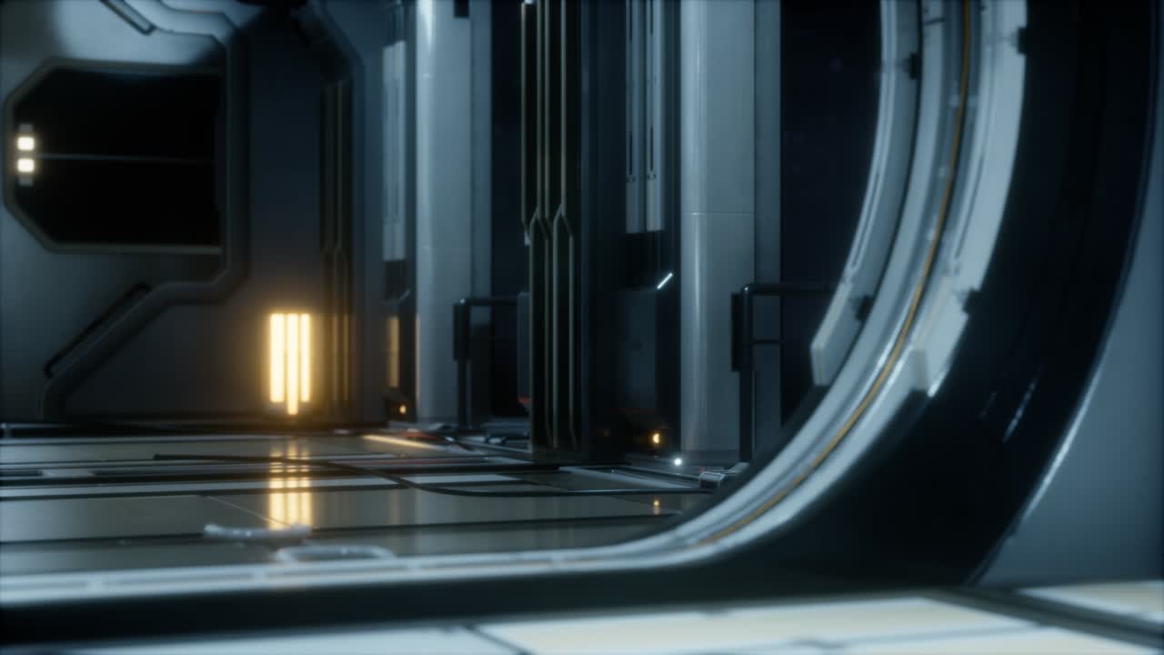 túnel de ciencia ficción o corredor de naves espaciales