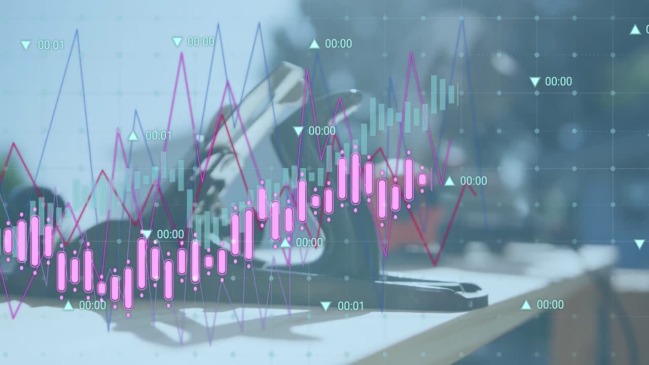 오피스 상의 데이터 처리 애니메이션