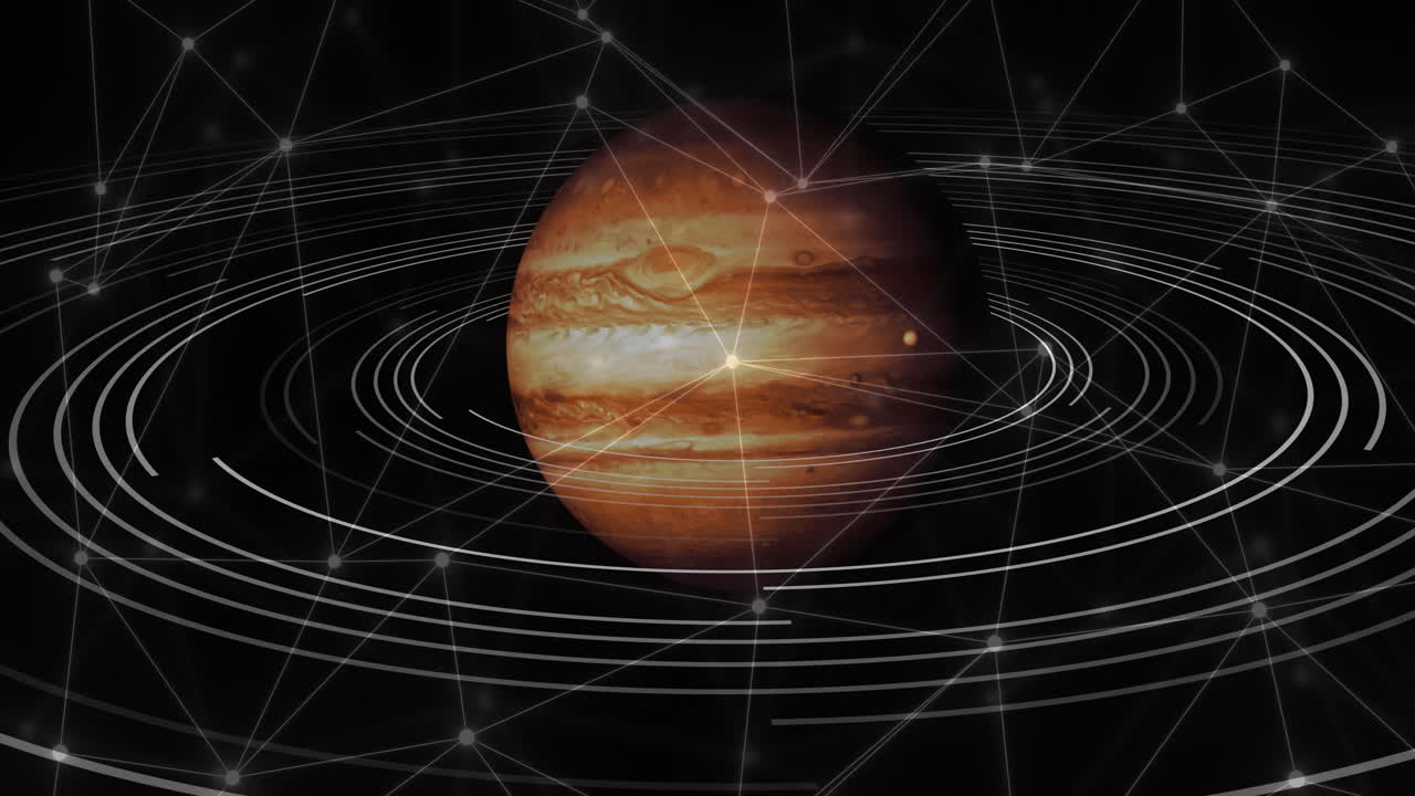 animación de la red de conexiones en todo el mundo