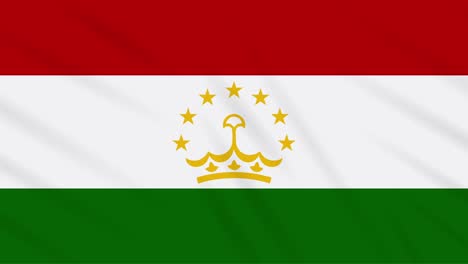 bandera de tayikistán agitando tela, bucle de fondo