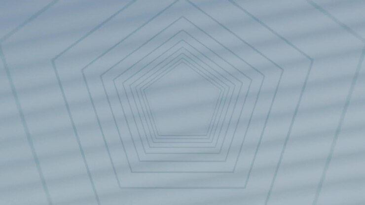 Animation of neon glowing tunnel over white background