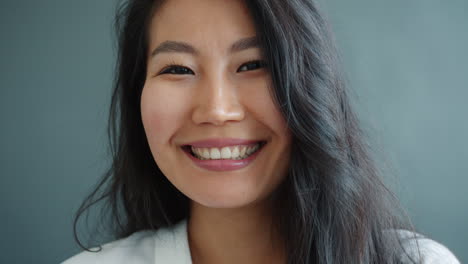 smiling asian woman portrait