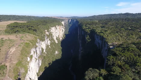 canyons in aerial scene, itaimbezinho, brazil