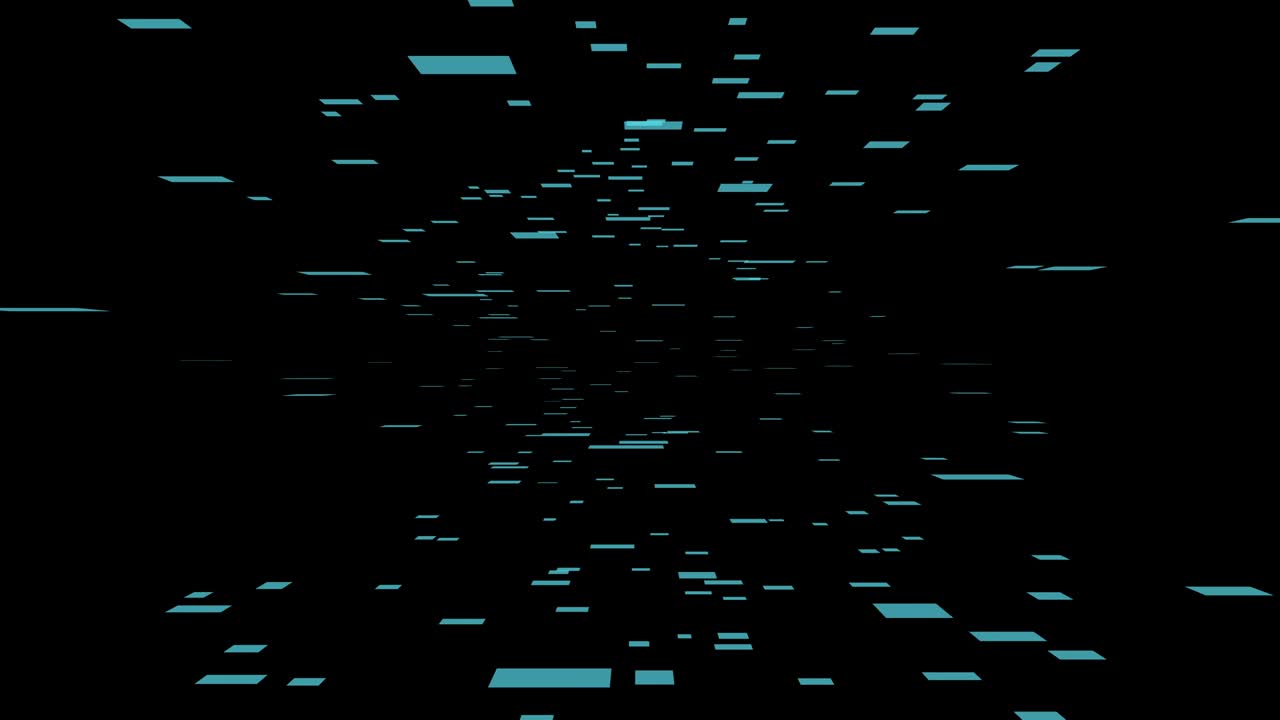 concepto de espacio digital (fondo de bucle abstracto con tarjetas azul claro volando)