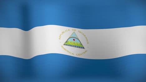 animation of waving flag of nicaragua