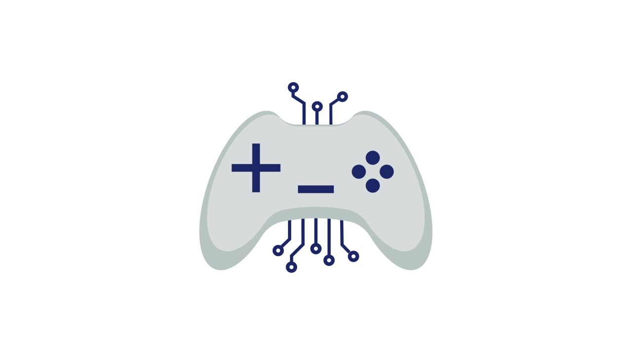 Animated Game Controller with Circuit Board Connections