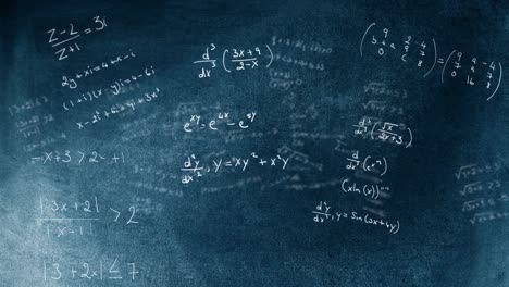 Mathematische-Gleichungen-Bewegen-Sich-Gegen-Die-Tafel