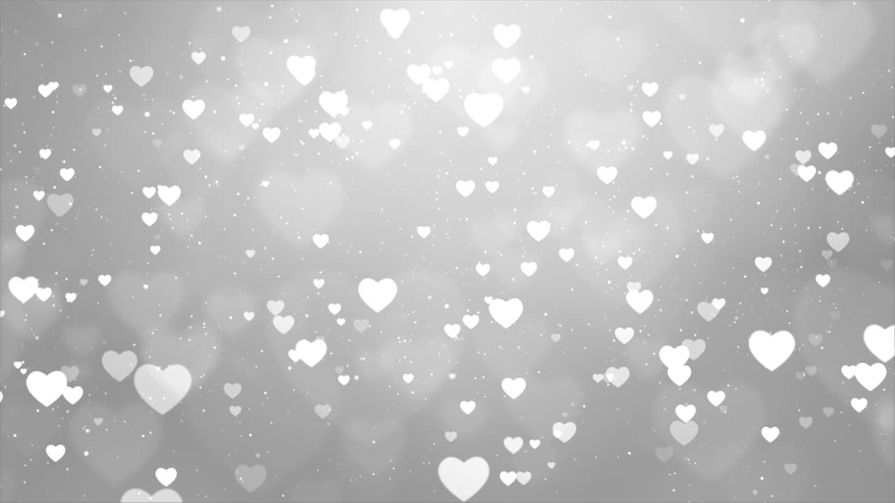 Abstract Gray and White Hearts Background