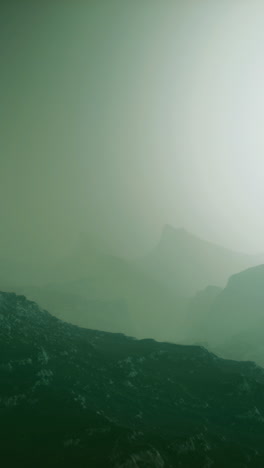 foggy mountain landscape