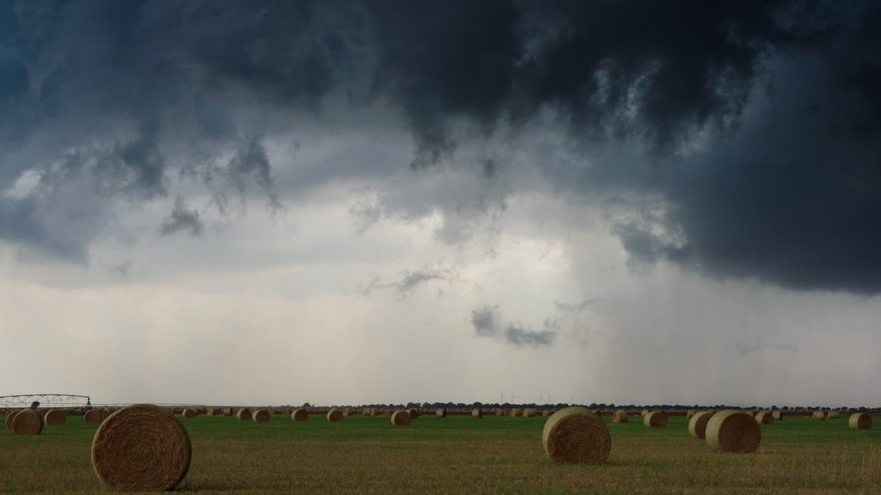 Wind Driven Clouds Racing Across Horizon Showing Motion and Atmospheric Power