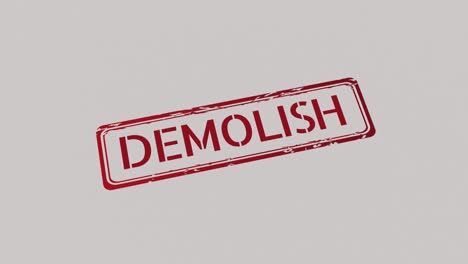 demolish stamp