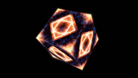 eternal magic flame cube empty core energy surface and fast release energy