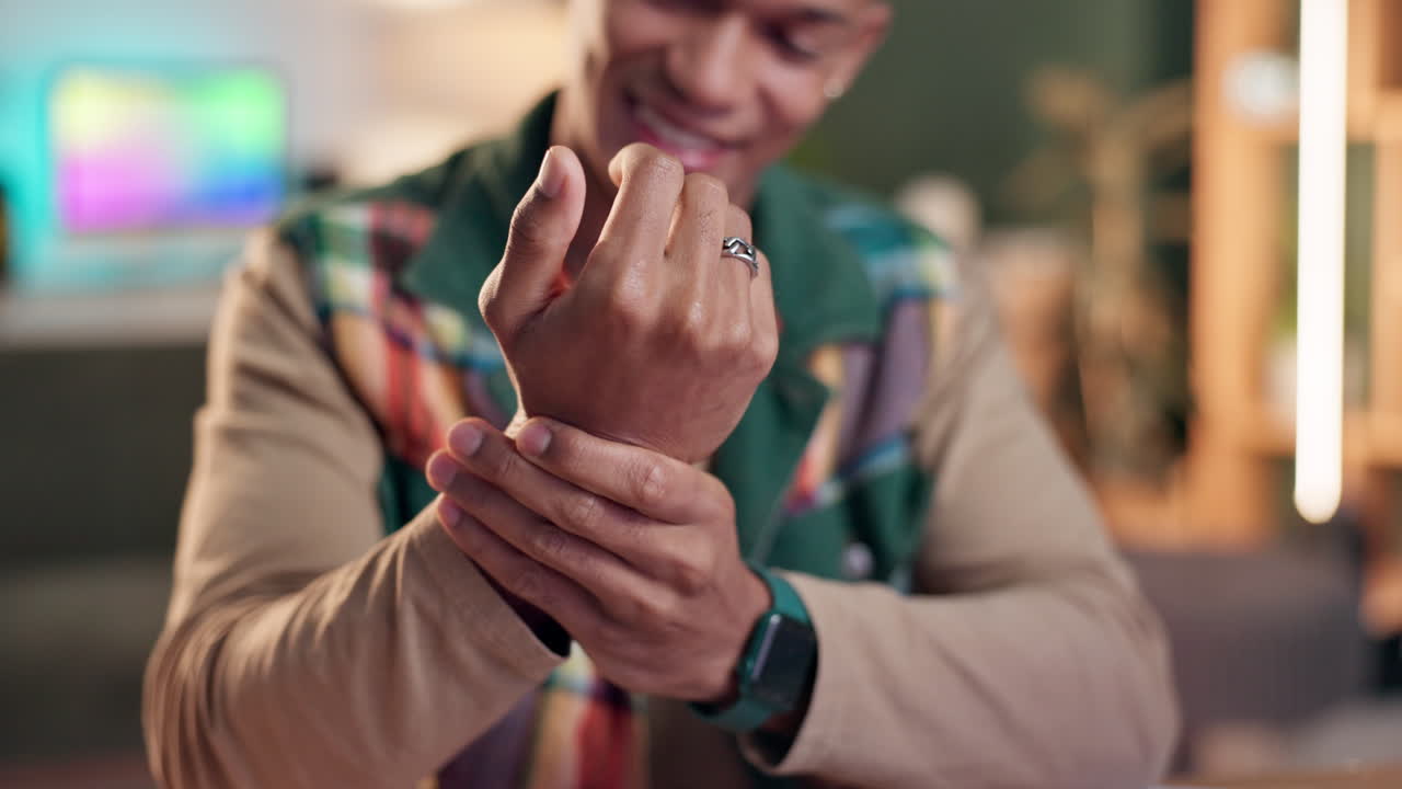 hombre con dolor en la muñeca