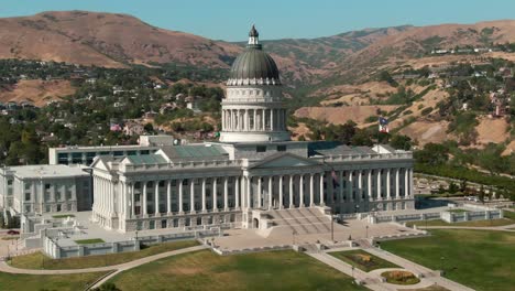 drone footage of the utah state capitol