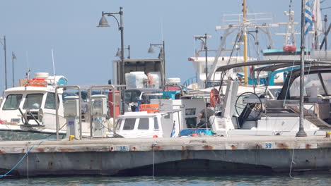 harbour with boats in greece