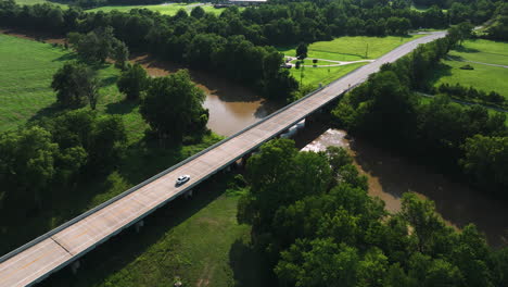 road bridge across illinois river in arkansas, usa