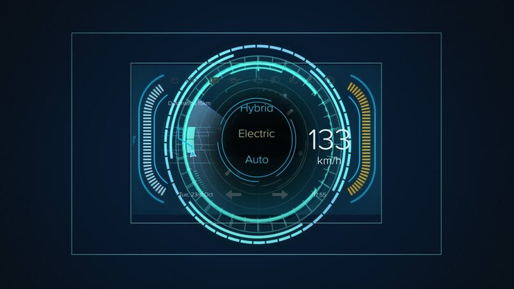 Animation of scope scanning and data processing on black background
