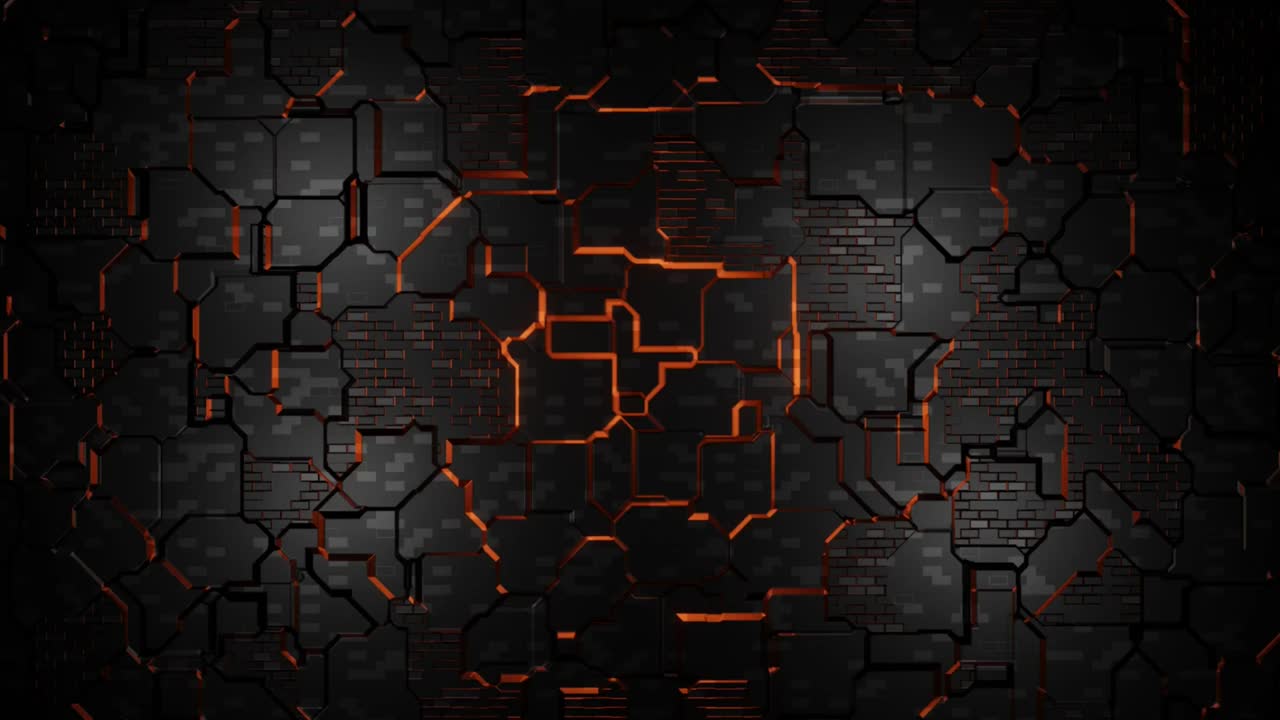 4K videoanimation af en abstrakt sci-fi-væg med smukke revner.