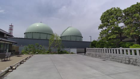 gas tank in japan, tokyo landscape 2022