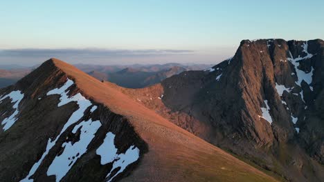 ben nevis and carn mor dearg, highlands, scotland, aerial