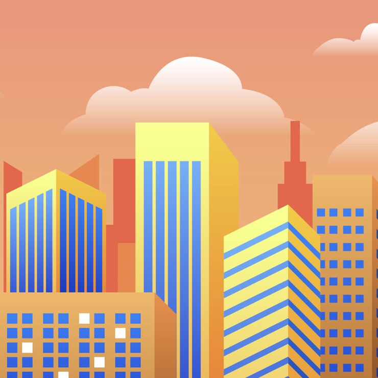 Colorful Cityscape Illustration