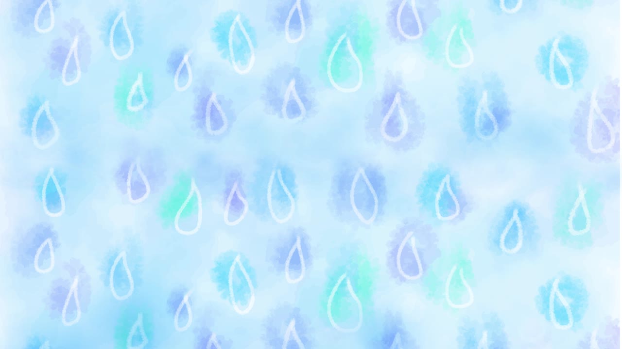 손으로 그린 레인 루프 애니메이션