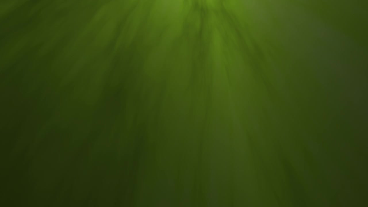 Abstract Green Light Rays Moving Through Fog