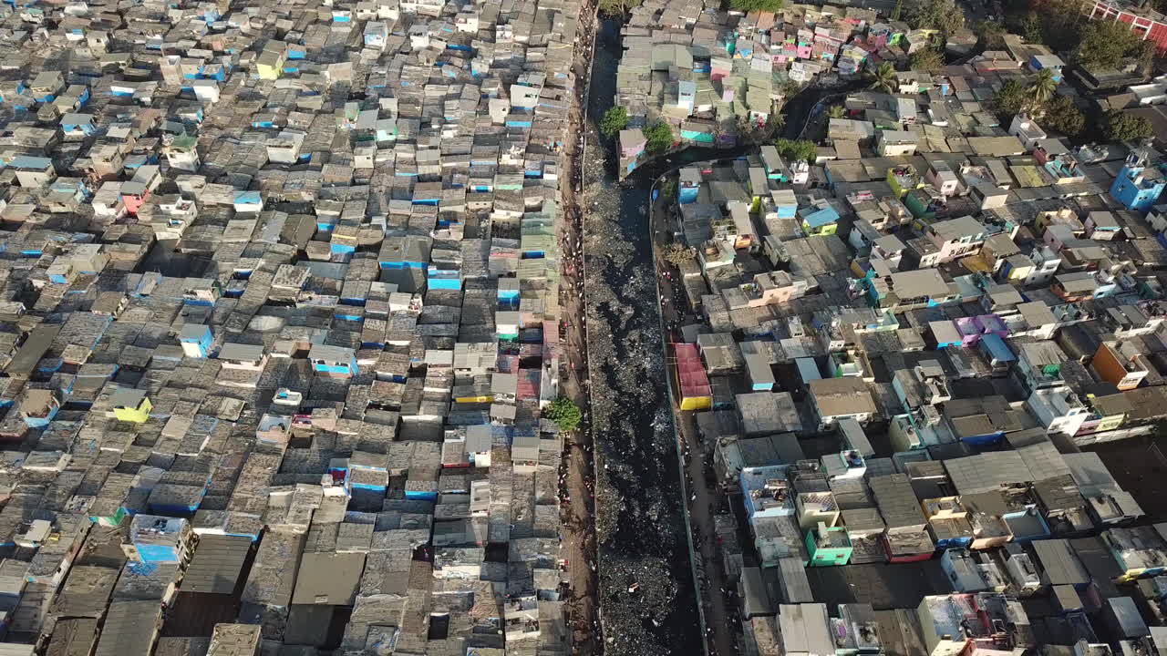 판자촌 뭄바이 인구 과잉 지역, 다라비 빈민가, 인도