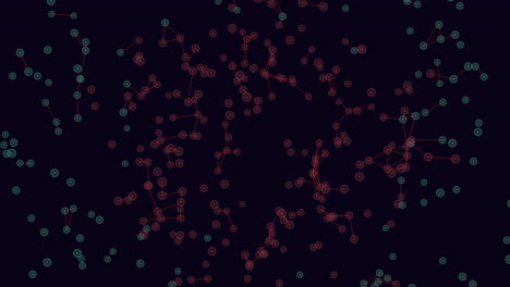 connected neon dots with lines on black gradient