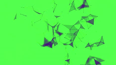 formas geométricas abstractas sobre un fondo verde