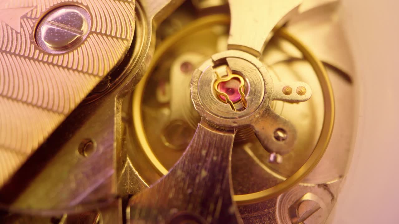 워치 메커니즘의 근접 작업