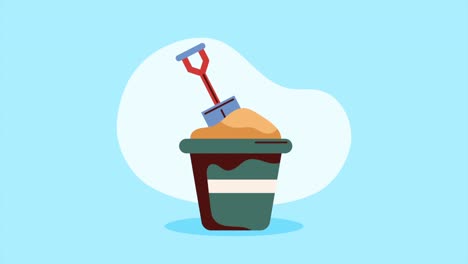 children's sand bucket and shovel